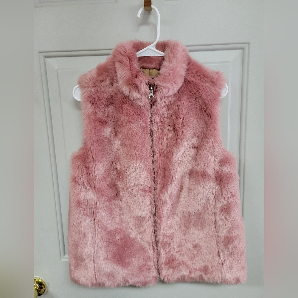 J. Crew Womens Faux Fur Pink Vest